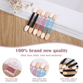 10pcs Eyeshadow Brush Set Portable Double Ended Makeup Sponge Oval Brushes Reusable Eye Shadow Sponge Applicator Cosmetic Tool for Blending Defining Smudging