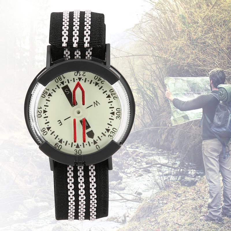 Compass Watch Diving Bracelet Compass Portable Waterproof Pressure Resistant Adjustable
