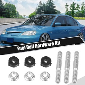 X AUTOHAUX 1 Set Fuel Rail Hardware Kit for Honda Civic for Acura Integra with B/D Series Motors Stainless Steel Plastic
