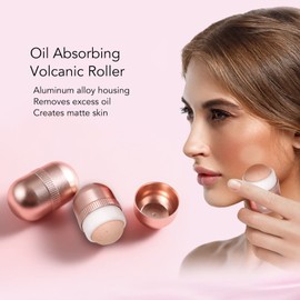 Oil Absorbing Volcanic Roller for Oily Skin, Reusable Removable Ball Oil Absorbing Volcanic Face Roller for Travel