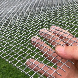 FengYoo 16 Gauge Strong Galvanized Woven Mesh 40"X24" 1/3" Mesh(About 0.32")|Delivered Flat|Poultry Cage Netting -Anti-Rodent Steel Mesh Crimped Mesh Snake Fence Chicken Wire Fencing-Corrugated Wire
