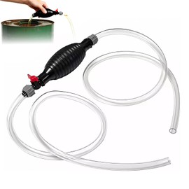 Manual Pump, Refueling Pump, Gasoline Extractor Pump Included, 9.8 ft (3 m) Hose, Inner Diameter 0.6 inch (14 mm), Outer Diameter 0.6 inch (16 mm), Pressure Type, Fuel/Oil Transfer, Aquarium