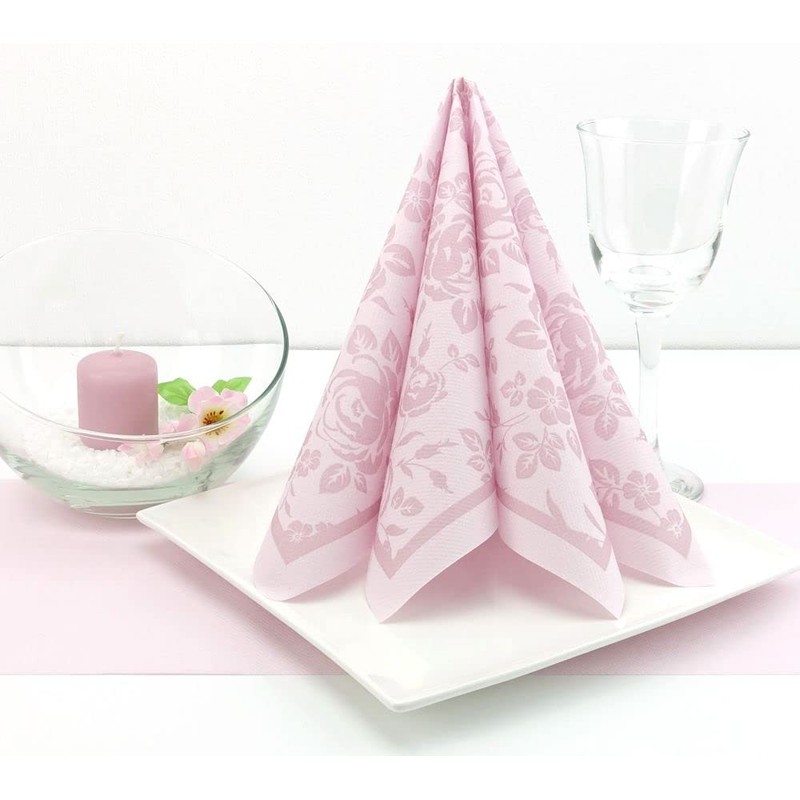 50 Napkins Champagne 40 x 40 cm Fabric-Like Airlaid FIORI,