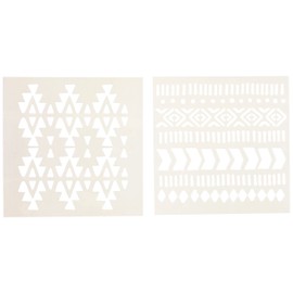 Plaid Fabric Creations Adh Stencil 6x6 2pc Aztec