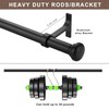 Heavy Adjustable Curtain Rod, 1 inch, 28-48 inch, Round Cap,