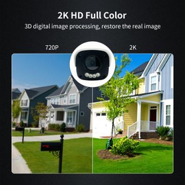 allchn 2K Outdoor Security Camera Waterproof Bullet Camera Gun Camera PoE Power Supply, Night Vision, Cameras for Home Security, Night Vision, White