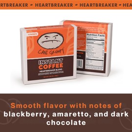 Café Grumpy - Instant Coffee Single Serving - Heartbreaker Blend - Medium Roast - Fresh Ground Arabica Beans Taste - 6 Individual Packets - 1.06 oz (30g)
