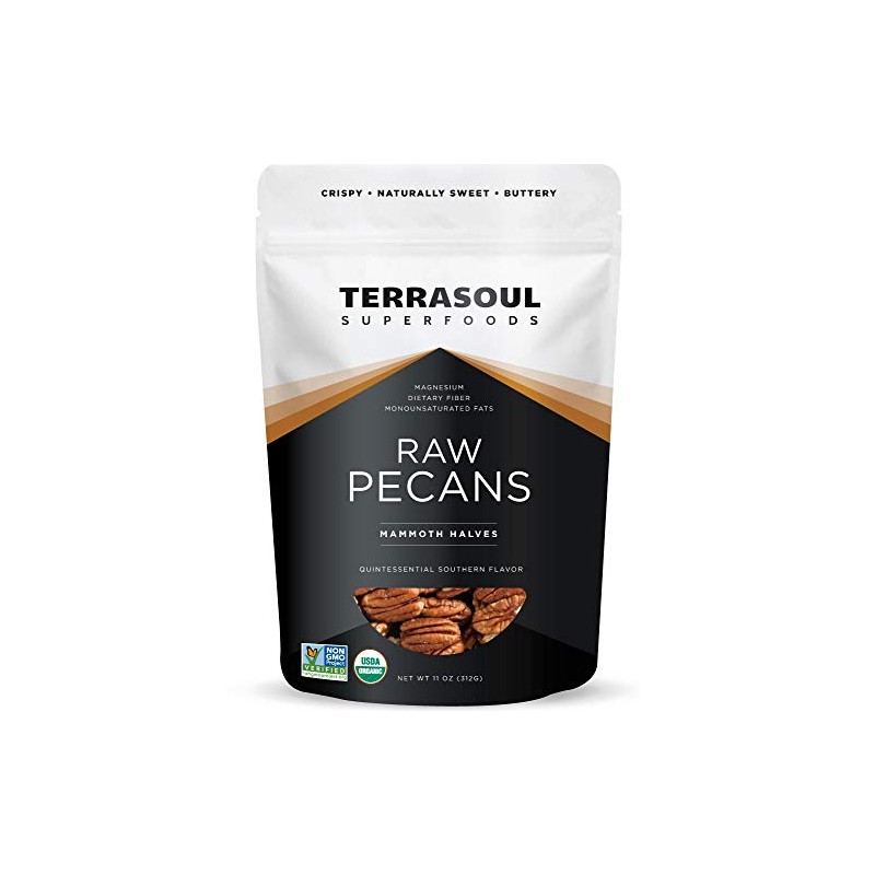 Terrasoul Superfoods Organic Pecans, 11 Oz (Pack of 1) -