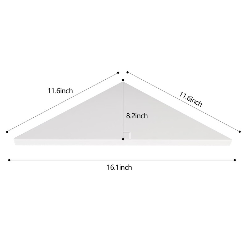 evron Corner Mounting Shelf,Easy to Install Wall Corner Shelf,Frosting Pattern