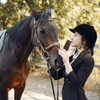CGJIANG Horse Crop,PU Leather Black Horse Riding Crop,Riding Paddle for