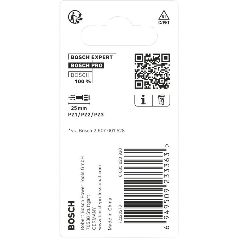 Bosch 3 x Pro Pozidriv Impact Bit (100 x 50