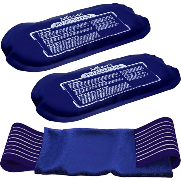 MEDVICE 3PCS Reusable Hot & Cold Ice Packs for Pain