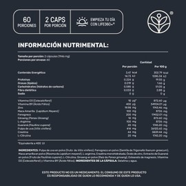 LIFE 360+ Fórmula Avanzada Platinum Mens Testo | 120 Cápsulas | Maca Negra, Maca Roja y Amarilla, L-Arginina, Creatina, Zinc, Vitamina D, Magnesio, Ginseng y Guarana | Suplemento Alimenticio