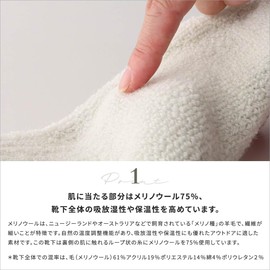 Naigui 90301028 Merino Wool Blend Mountain Climbing Trekking Socks, Crew Length, Pile Knitting, Men's, Women's,, 95.grey, 23.0-25.0 cm