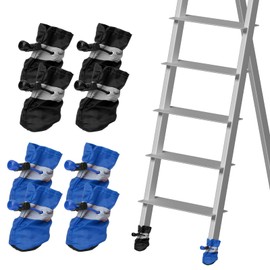 HttDog 8 Pcs Stepladder Foot Covers, Stepladder Foot Covers, Telescopic Ladder, Floor Scratch-Resistant, 2 Pcs Stepladder Socks