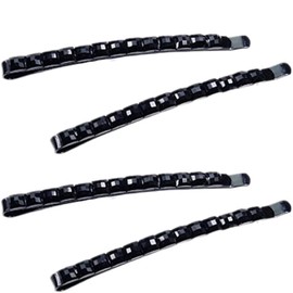 4Pcs Black Rhinestone Barrettes,Crystal Diamond Bobby Pin,Shiny Hair Pin,Hairpin,Sparkly Hair Decoration for Women Clip Bangs Metal Hair Clip Hair Pins Hair Styling Pins Hair Accessories