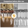 DESONAUT 2 Pcs Wine Glass Holder,Stemware Rack Punch-free Hanging Under
