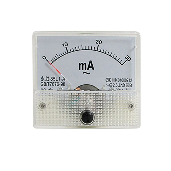 uxcell Analog Current Meter Current Gauge Analog Panel White 85L1-A