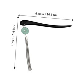 FOMIYES Chinese Vintage Style Hair Stick Jade Hair Pin for Women Smooth Edges for Bun