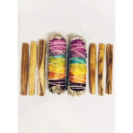 ecuador florida 2 White Sage 7 Chakras with 7 Color Rose Petals and 6 Palo Santo Sticks