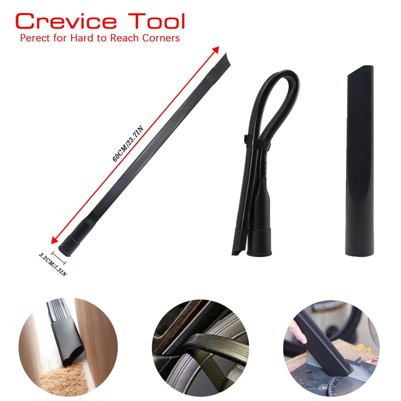 PRETEC Wet Dry Shop Vac Attachments Brushes for Vac Accessories,