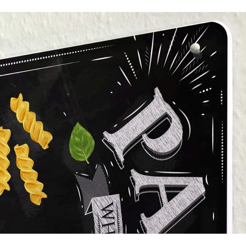 Tin Sign Metal Wall Plaque PosterKitchen Pasta