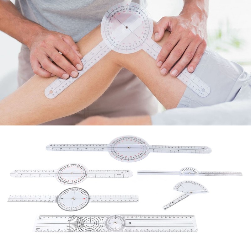 6PCS Medical Goniometer Set 6 8 10inch Multifunction Joint Goniometer