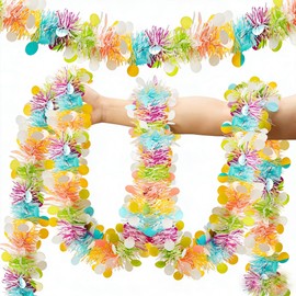 55.77ft Easter Tinsel Garland,Colorful Egg Tinsel Twist Garland with Confetti Spring Hanging Tinsel Ornament Decoration for Fireplace Mantel Tree Eatser Party Decoration.
