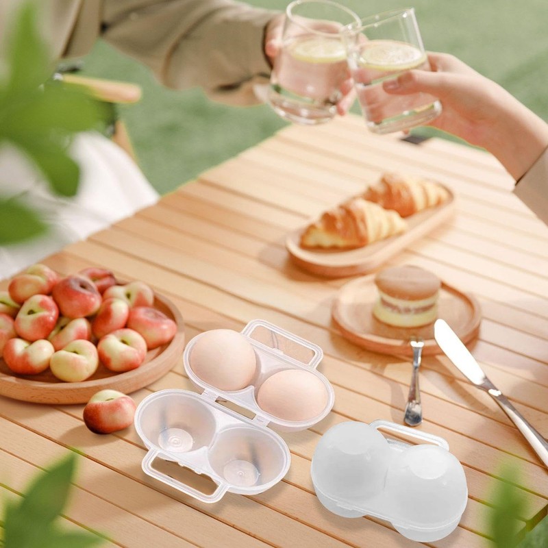 NIDHFG 2 Pieces Egg Storage Box And 2 Pieces Metal