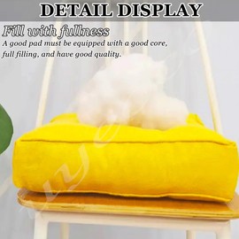 Square Chair Cushions Indoor/Outdoor for Dining Chairs,45x45/40x40/50x50cm for Chair Pads Floor Cushions Indoor Outdoor Garden Patio Kitchen Yoga Bistro(S8,40x40X9cm/16x16X3.5in)