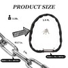 FIGODE Stainless Steel Chain Lock with 4 Same Keys, Rustproof