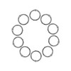 WedDecor 20mm Loose Leaf Rings Mettalic Snap Closure Binder Card