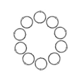 WedDecor 20mm Loose Leaf Rings Mettalic Snap Closure Binder Card Book Ring for Binding Scrapbooks, Memos, Albums, Charms, FOB Keyrings, Craft Projects, 10pcs