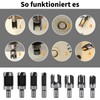 Wjelet 8-Piece Tenon Drill Set, 6 mm/10 mm/13 mm/16 mm