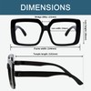 BLUELESS Huge Reading Glasses for Women Metalless Screwless Spring Hinges