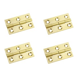 Brass Cabinet Hinges Mcredy Butt Hinges 1 1/2 Inch with Mounting Screws Kitchen Hinges for Cabinets Gold Pack of 4