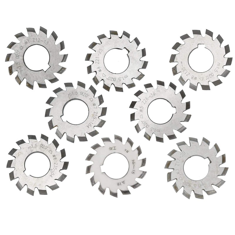 8-Piece Gear Router Bit 20° Gear Router Bit M1.5 High