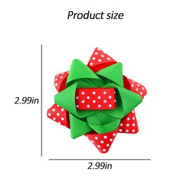 Christmas Hair Bows Polka Dot Bow Christmas Hair Clips for Women Toddler Girls Christmas Hair Barrettes Christmas Hair Accessories for Girls Women Daughter Christmas Gifts Xmas Hair Bow Clip 2 Pcs