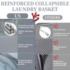 LELE LIFE Reinforced Collapsible Laundry Baskets, 3Pcs High-Strength Mesh Pop