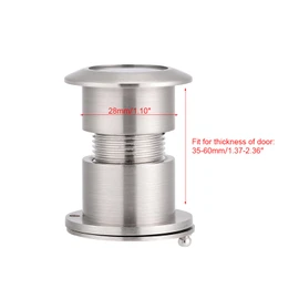 Door Viewer 28 mm Wide Viewing Angle Door Viewer Large with Durable Privacy Cover for Home Office Hotel Door 35 mm - 60 mm (Wire Drawing)