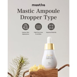 MASTINA Set De Ampollas De Suero De Almáciga(Gotero 14 Ml Paquete De 2) Goma De Almáciga Fermentada Complejo De Almáciga Blanca Al 63% + Ácido Tranexámico Al 2% + Niacinamida Al 5%