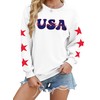 KIDDAD USA Sweatshirts for Women: American Flag Patch Sweatshirt 4th