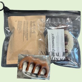 Event Aesop Garden Natural Handmade Soap Scalp Care Pure Shampoo Bar (Shampoo Bar + Soap Base + Gua Sha) / 행사 이솝가든 천연 수제 비누 두피케어 순수 샴푸바 (샴푸바+비누받침+괄사)