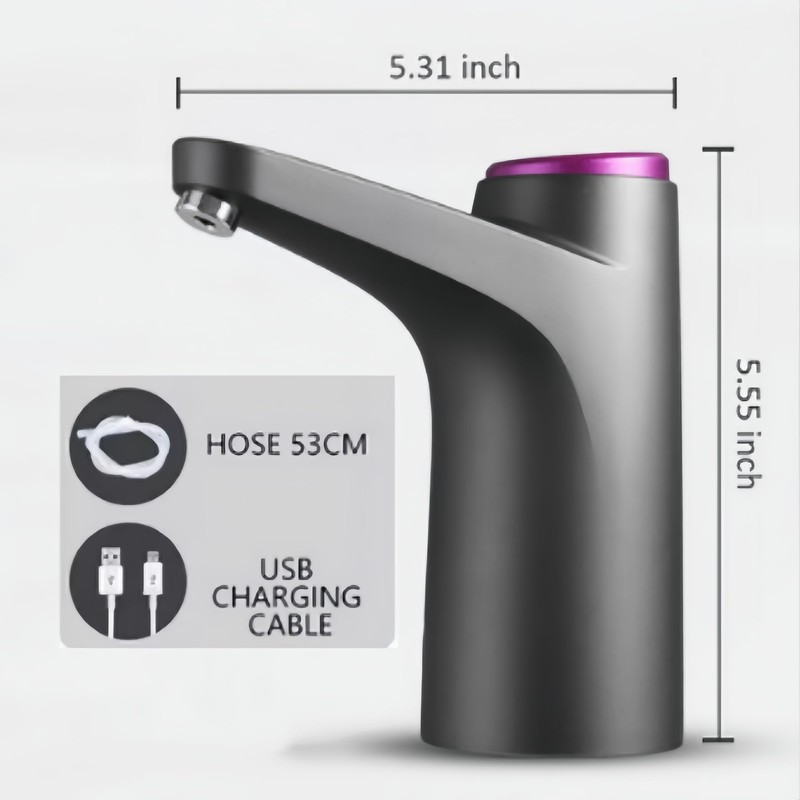 QPHYFXF USB Rechargeable Electric Water Pump for 5 Gallon Bottle,
