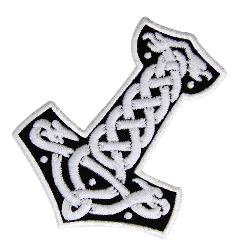 Mjolnir Nordic Thor's Hammer Glow in the Dark Iron/Sewn Embroidery