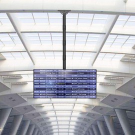 WALI Long Arm TV Ceiling Mount, Fits Most LED, LCD, OLED and Plasma Flat Screen Display 26 to 65 Inch, up to 110 Lbs, Height Extension up to 58 Inch, Mounting Holes up to 400x400mm (CM2665XL), Black