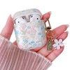 MINSCOSE Compatible with AirPods 1&2 Clear Case,Cute Pretty Flower Pattern