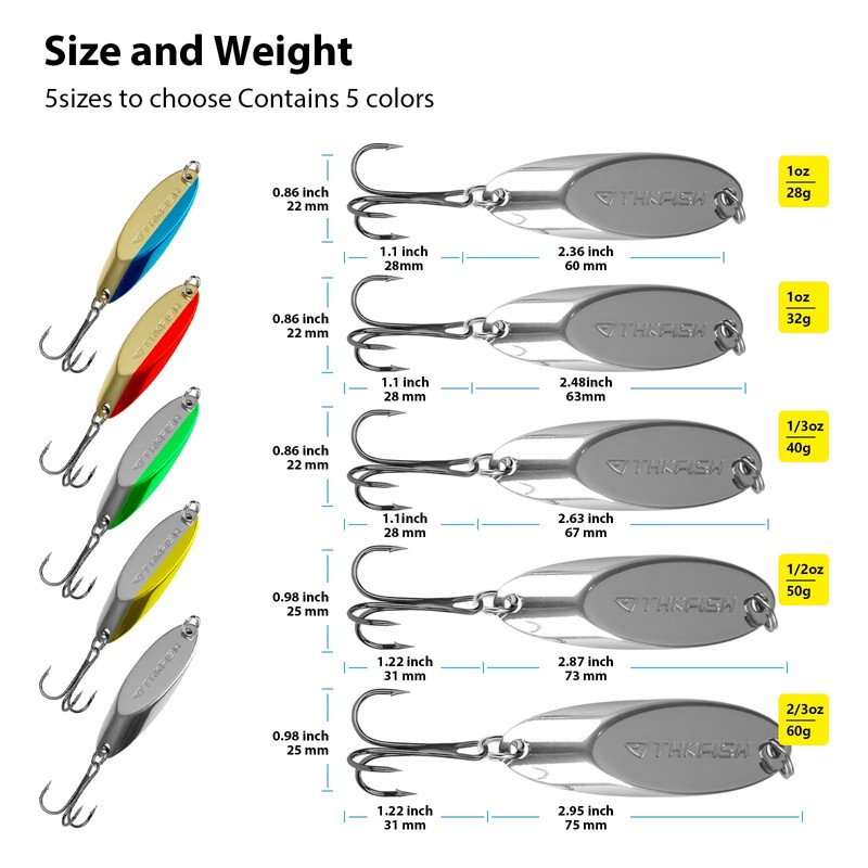 THKFISH Fishing Lures Trout Lures Fishing Spoons Lures for Trout