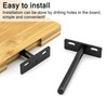 YEYIT 4 Pcs Floating Shelf Brackets 3 Inch Solid Steel