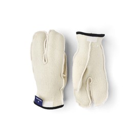 Hestra Wool Terry Split Mitt Liner, Wool Liner for W.S. Split Mitt Glove - Offwhite - 6